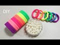 It's so Beautiful !! How to make Flower with Hair band and bead - Easy Flower decor idea