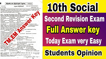 10th social science Second Revision Exam 2022|Full Answer Key| Original Question|how was your Exam?