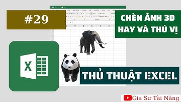 Thủ thuật Excel - Chèn hình ảnh 3D xoay được nhiều hướng trong excel
