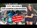 Easy NO Build Car Camper Conversion & Essentials! 2+ years solo female Prius camping