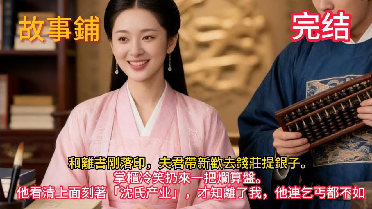 和離書剛落印，夫君帶新歡去錢莊提銀子。掌櫃冷笑扔來一把爛算盤。他看清上面刻著「沈氏产业」，