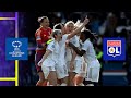 Olympique lyonnais celebrate advancing to the 2024 uwcl final 