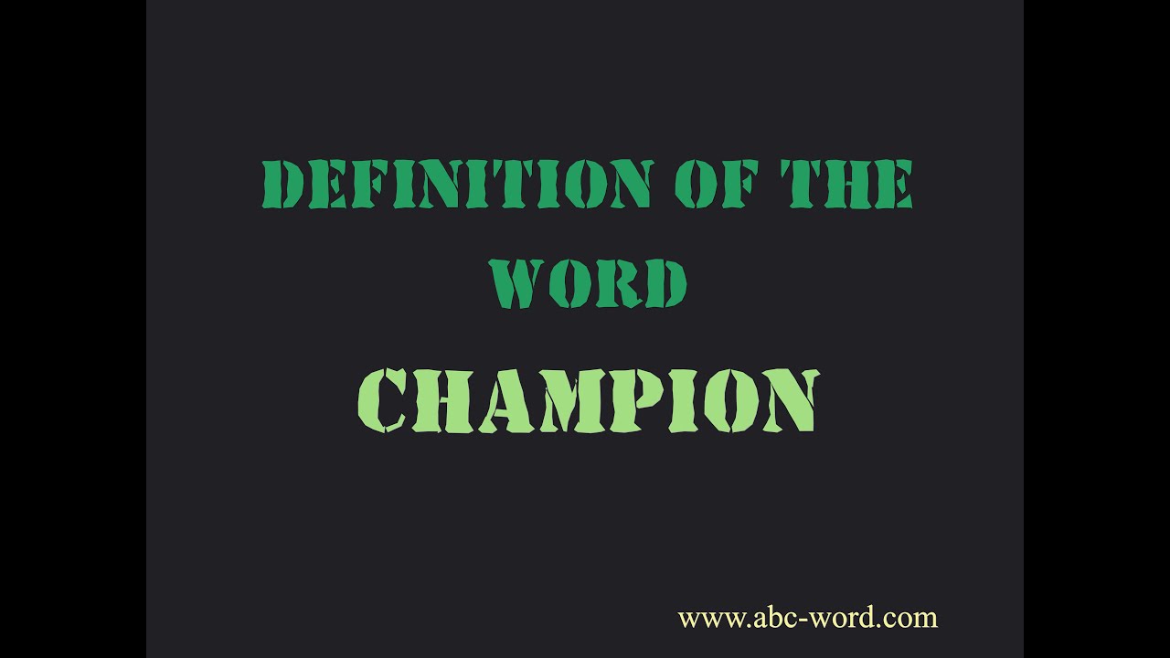 Definition of the word -