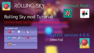[ Tutorial ] Rolling Sky mod｜Unlimited balls, keys and power-ups🔥｜Latest version 4.6.6😱😱😱 screenshot 2