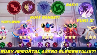 RUBY B3 IMMORTAL ASTRO ELEMENTALIST + YUKI 3 ! COMBO TERKUAT MAGIC CHESS 2024