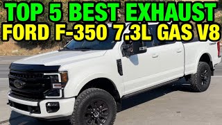 Top 5 BEST EXHAUST Sounds for Ford F350 7.3L GASSER V8!