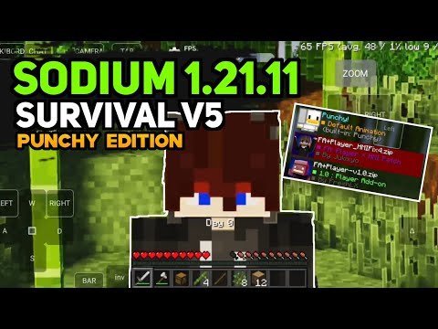 SODIUM 1.21.11 SURVIVAL 🔥COMPLETE SETTINGS & SHADERS | PUNCHY EDITION 😋