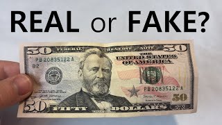 How to Tell if a $50 Bill is REAL or FAKE 