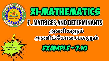 11 maths|chapter 7|Matrices and Determinants|Example 7.10