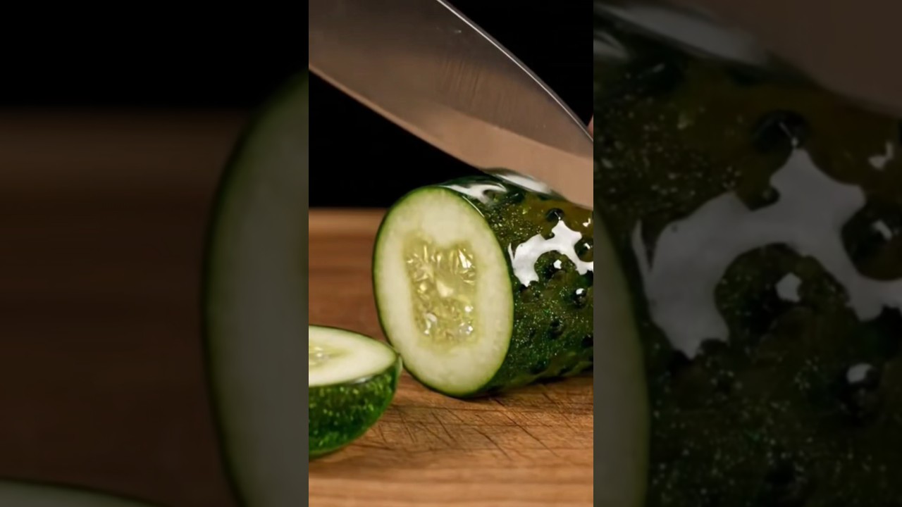 [4K] Asmr★cucumber cutting 