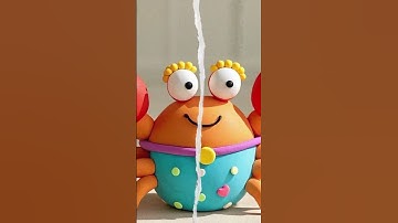 Foam Clay cute crab🌷✨🌸#clay #foam #diy #stationery #kawaii #cute #colorful #foamclay #colors