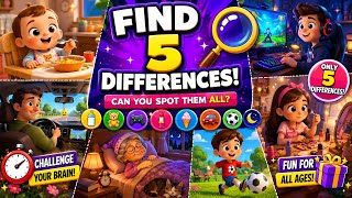 FIND 5 DIFFERENCES! 🔍🧠 | Can You Spot Them All