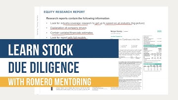 Learn Stock Due Diligence with Romero Mentoring