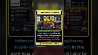 Indian Hotels Boom! Double-digit revenue growth driven by travel demand, weddings & business events.