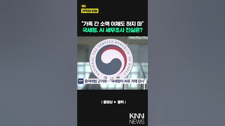 "가족끼리 모든 소액 이체하지 마세요" 국세청 AI로 감시해…알고 보니 / KNN