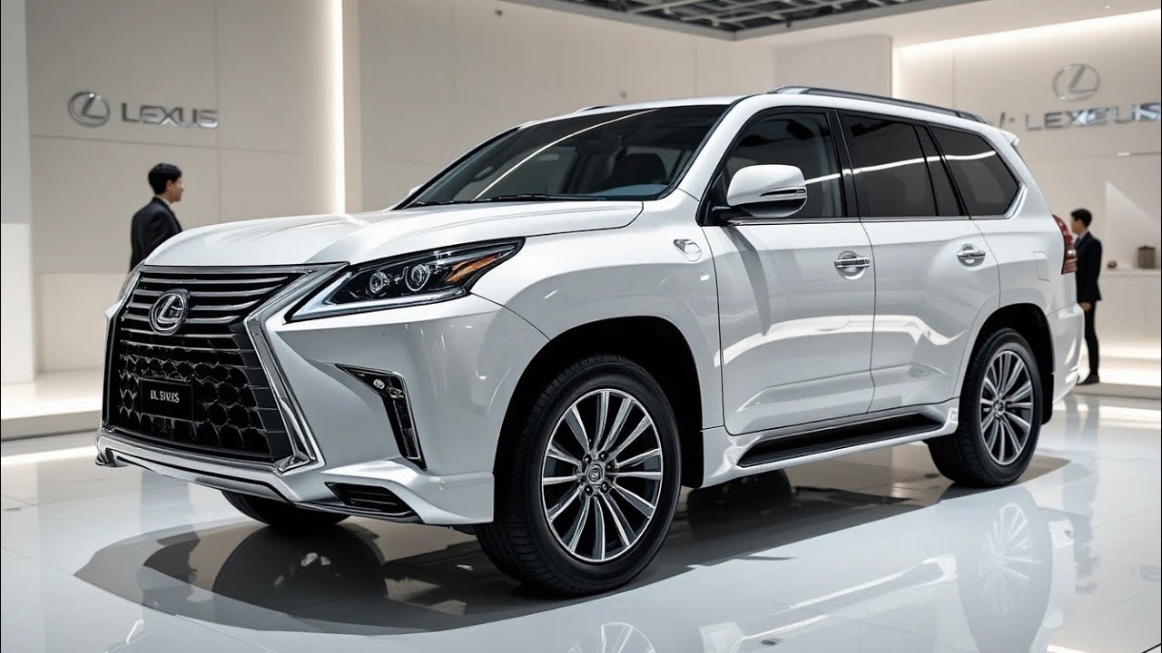 Lexus LX белого цвета 2026 года | Обзор роскошного внедорожника: интерьер, экстерьер, мощность и ...