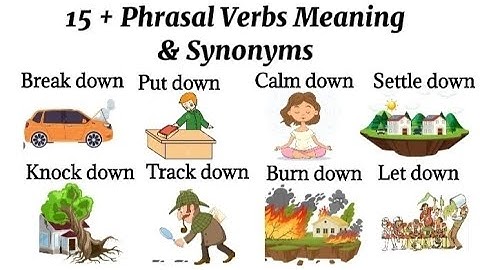 15 + Phrasal Verbs "Down" With Meanings & Synonyms || #phrasalverbs