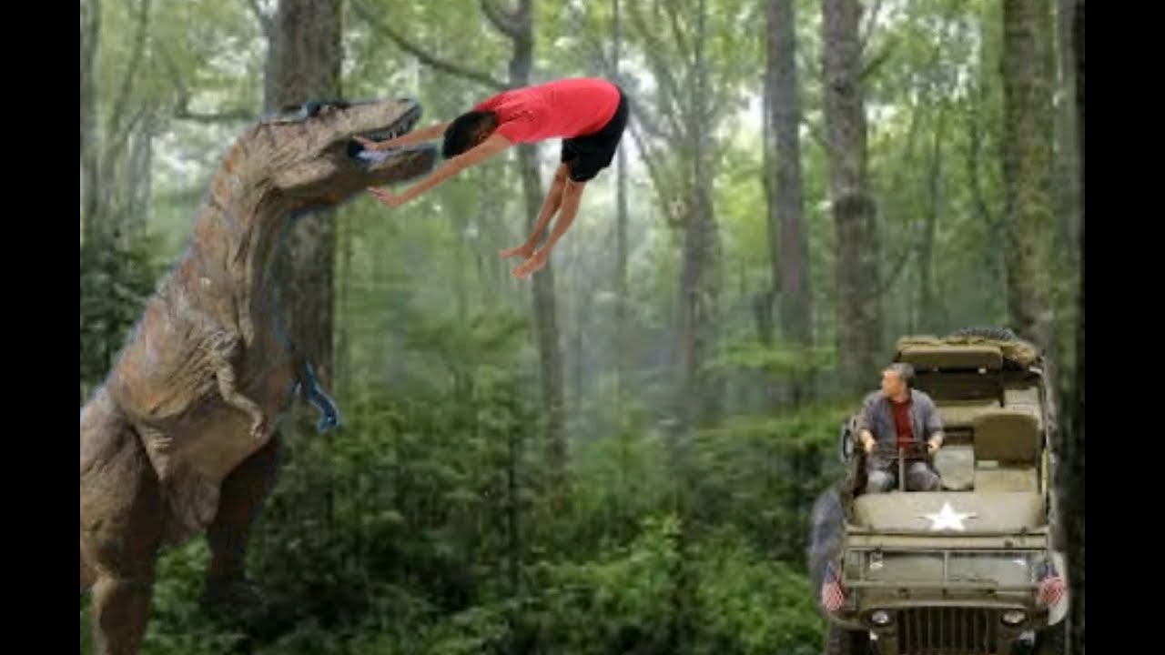 Dinosaur images in water