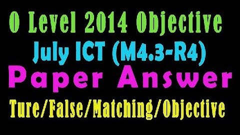 O Level Doeacc/Nielit  2014 July Solve Question  ICT (M4.3.R4)Paper In English (Objection Type)