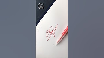 Initial T letter signature #shorts #signature #howtosign