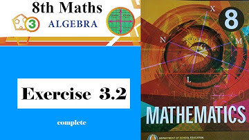 8th standard maths | Chapter 3 Algebra | Exercise 3.2