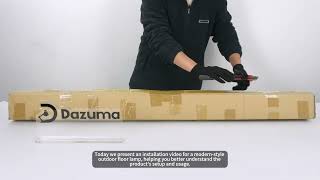 HA075881 Installation｜Contemporary Outdoor Floor Lamp IP65 LED Linear Light
