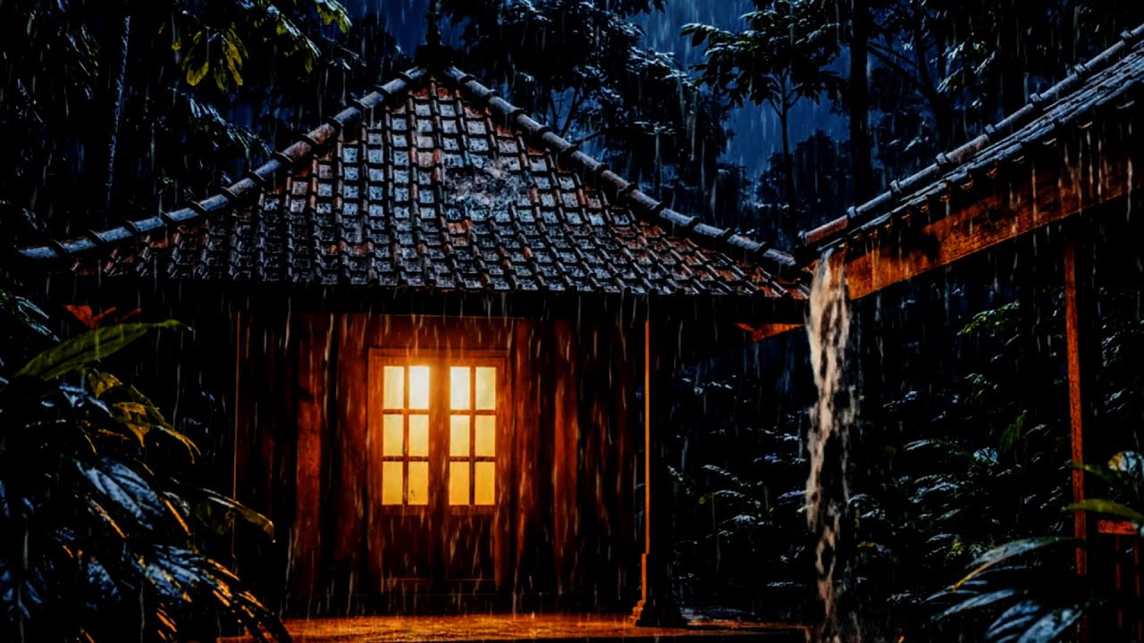 Calm and Relaxing Rainy Night Atmosphere