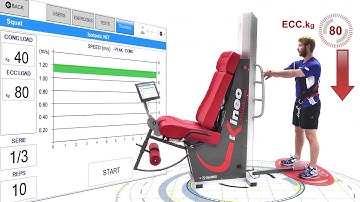 Robotic platform: the work load in the two movement phases, concentric and eccentric