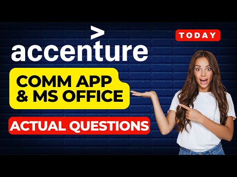 14 Sep : Common Application and MS Office : Accenture Cognitive Assessment 2023 || UBK Anna