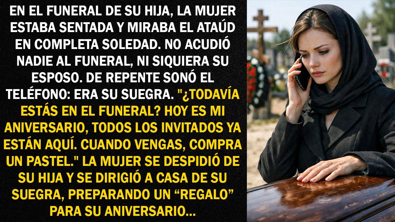 En el funeral de su hija, la mujer estaba sentada y miraba el ataúd en completa soledad...