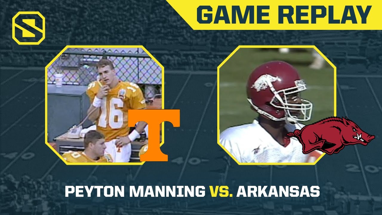 Peyton Manning Slams Arkansas 1996 Arkansas vs. Tennessee YouTube