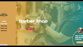 Responsive Barber Shop Website Using HTML, CSS And JavaScript.