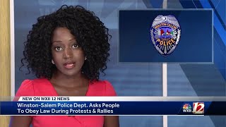 Winston-Salem Police Department releases message to protesters noting it 'does not condone crimin...
