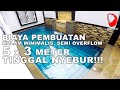 BIAYA PEMBUATAN KOLAM RENANG MINIMALIS 5 x 3 METER DENGAN SISTEM SEMI OVERFLOW