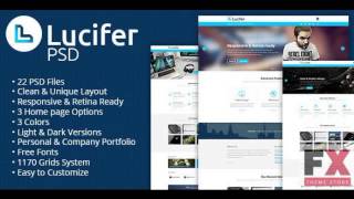 Preview Lucifer - Multipurpose PSD Theme Creative - PSD Templates