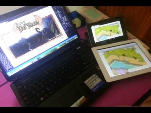 Ezelia HTML5 isometric engine on PC, Nexus 7 and iPad 2 tablets (DoYazan project)