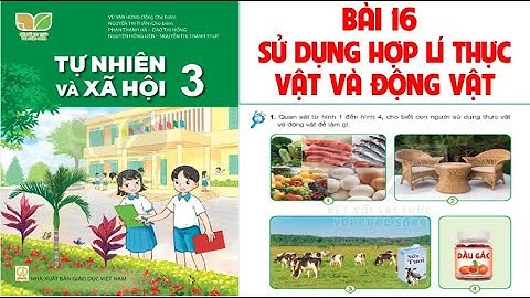 TỰ NHIÊN XÃ HỘI LỚP 3: BÀI 16; SỬ DỤNG HỢP LÍ THỰC VẬT VÀ ĐỘNG VẬT  SÁCH KẾT NỐI HAY NHẤT