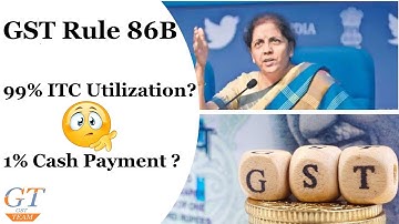 GST Rule 86B, 99% ITC Restriction II 1% Cash Utilization II Notification No. 95/2020 – Central Tax.