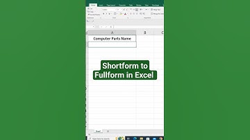 Shortform to Fullform Automatic in Excel | #excel #exceltips #exceltricks #msoffice