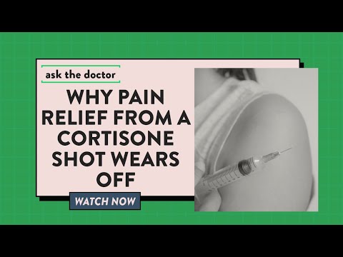 Ask the Doctor: Why pain relief from a cortisone shot wears off