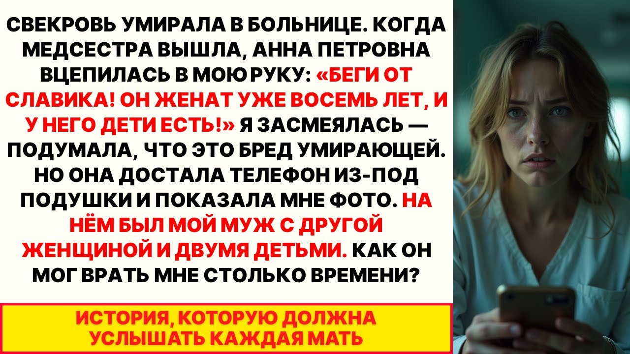 Свекровь перед смертью показала фото мужа с ДРУГОЙ СЕМЬЁЙ. Я не поверила, но потом узнала всё