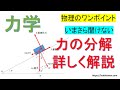 今さら聞けない　斜面での力の分解　ワンポイント解説