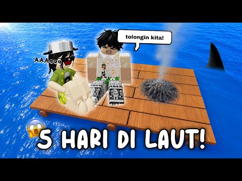 SURVIVING 5 DAYS IN THE MIDDLE OF THE OCEAN?! 🌊 Can We Make It.. 😱 | Roblox Indonesia