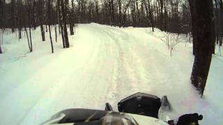A reason to stay right on the snowmobile trail