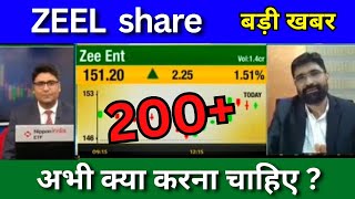 Zee Entertainment share latest news today, zeel share news today, Target price, analysis, buy sell