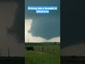 would you keep driving toward this big tornado in Oklahoma? #tornado #storm #nature