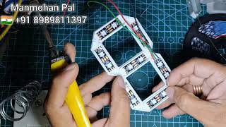 How to make 3d printed pixel Led seven segment digit wifi controlled using Nodemcu esp8266
