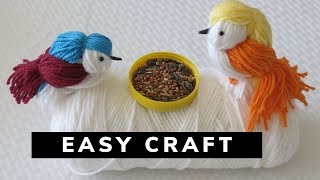 How to make bird with yarn/Woolen Bird/DIY Bird Craft