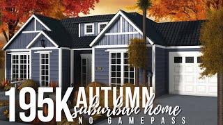 BLOXBURG | Autumn Family Suburban Home | NO GAMEPASS Speedbuild