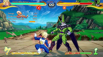 DBFZ SSJ Vegeta Mid-Screen Ground Ki Blast Loop Re-Jump Combos